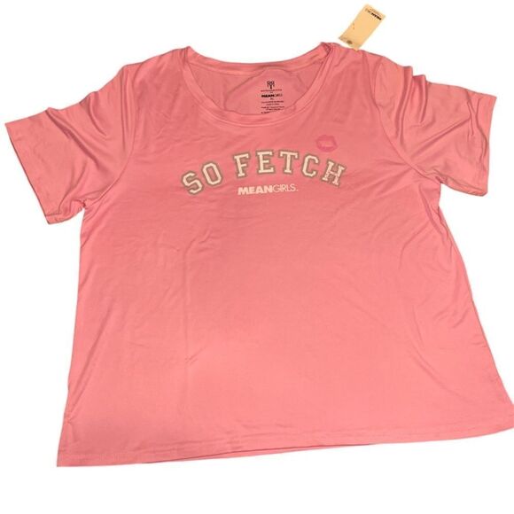 retrospective Tops - Retrospective, Mean Girls So Fetch T-Shirt for women, size XL, color: Pink